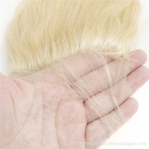 Russian Blonde 613 Colour Deep Wave 100% Virgin Hair Weave with Frontal Closure, Raw 613 Human Hair Deep Wave Bundles